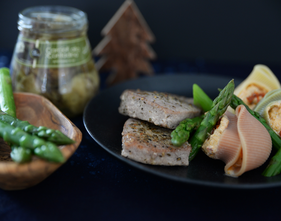 Tonno con Lumaconi al Pesto Ricotta