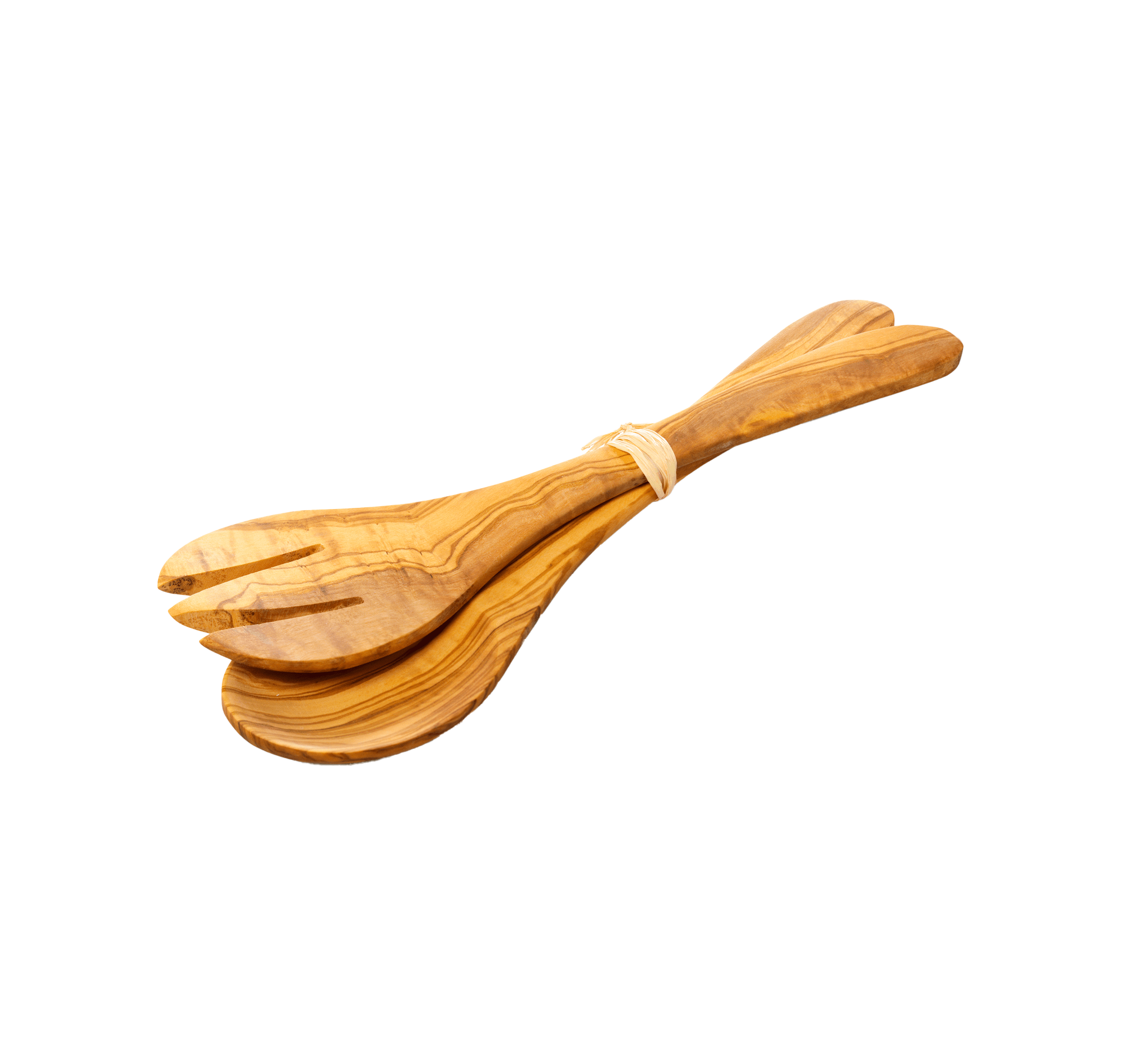 Olive Wood Salad Cutlery - 30cm